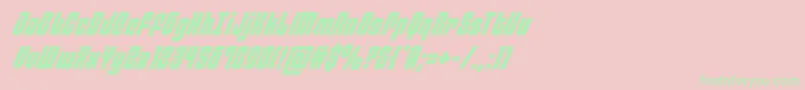 フォントphiladelphiaital – ピンクの背景に緑の文字