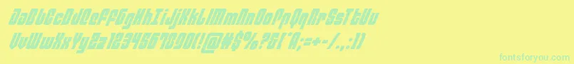 philadelphiaital Font – Green Fonts on Yellow Background