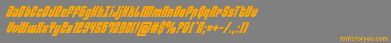 philadelphiaital Font – Orange Fonts on Gray Background
