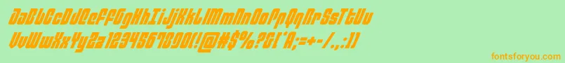 philadelphiaital Font – Orange Fonts on Green Background