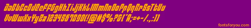 philadelphiaital Font – Orange Fonts on Purple Background