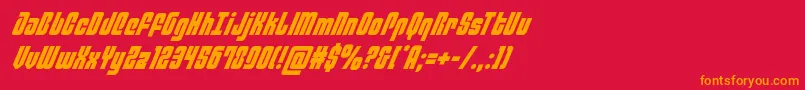 philadelphiaital Font – Orange Fonts on Red Background
