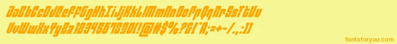 philadelphiaital Font – Orange Fonts on Yellow Background