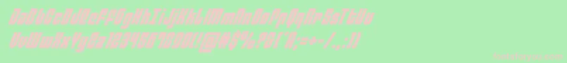 philadelphiaital Font – Pink Fonts on Green Background