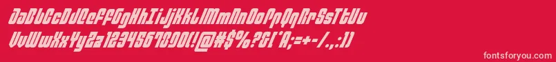 philadelphiaital Font – Pink Fonts on Red Background