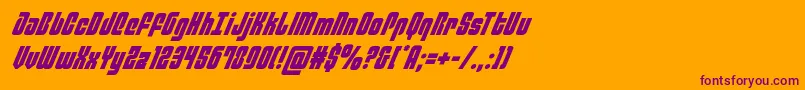 Fonte philadelphiaital – fontes roxas em um fundo laranja