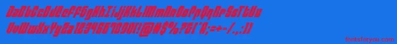 philadelphiaital Font – Red Fonts on Blue Background