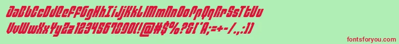 philadelphiaital Font – Red Fonts on Green Background