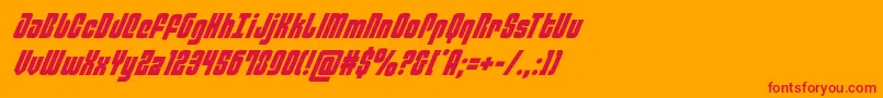 philadelphiaital Font – Red Fonts on Orange Background