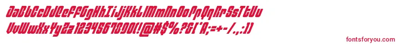 philadelphiaital Font – Red Fonts on White Background