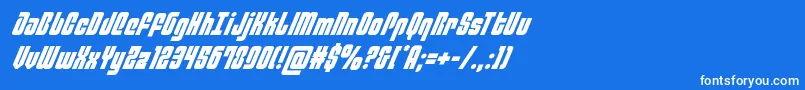 philadelphiaital Font – White Fonts on Blue Background