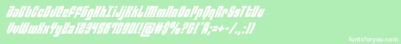 philadelphiaital Font – White Fonts on Green Background