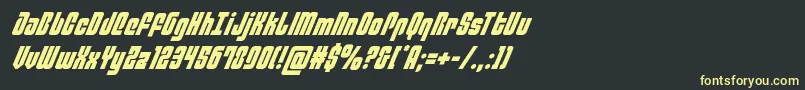 philadelphiaital Font – Yellow Fonts on Black Background