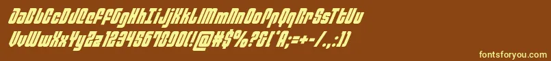 philadelphiaital Font – Yellow Fonts on Brown Background