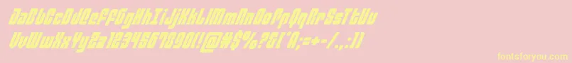 philadelphiaital Font – Yellow Fonts on Pink Background