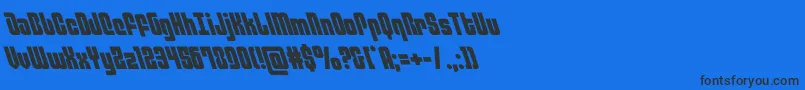 philadelphialeft Font – Black Fonts on Blue Background