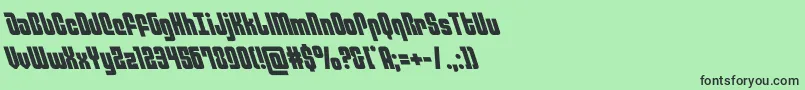 philadelphialeft-fontti – mustat fontit vihreällä taustalla