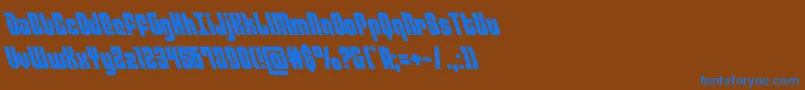 philadelphialeft Font – Blue Fonts on Brown Background