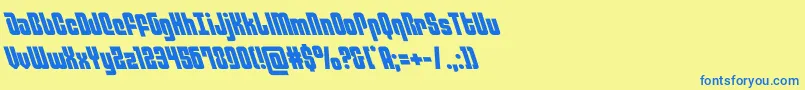 philadelphialeft Font – Blue Fonts on Yellow Background