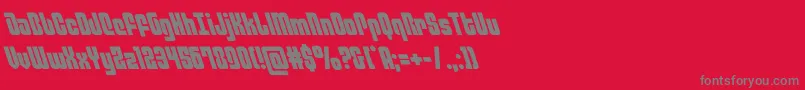 Fonte philadelphialeft – fontes cinzas em um fundo vermelho