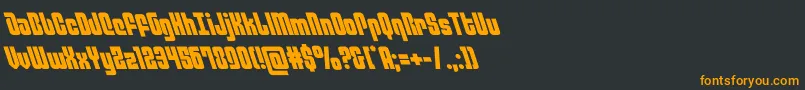 philadelphialeft Font – Orange Fonts on Black Background