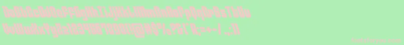 philadelphialeft Font – Pink Fonts on Green Background