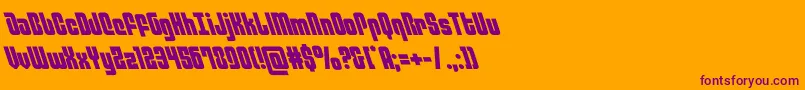 philadelphialeft Font – Purple Fonts on Orange Background