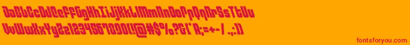 philadelphialeft Font – Red Fonts on Orange Background