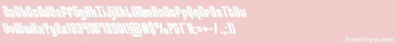 philadelphialeft-fontti – valkoiset fontit vaaleanpunaisella taustalla