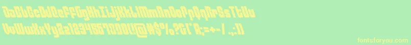 philadelphialeft-fontti – keltaiset fontit vihreällä taustalla