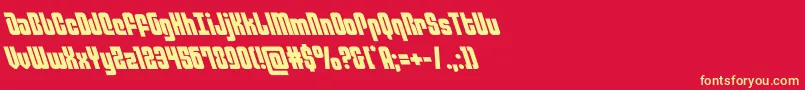 philadelphialeft Font – Yellow Fonts on Red Background