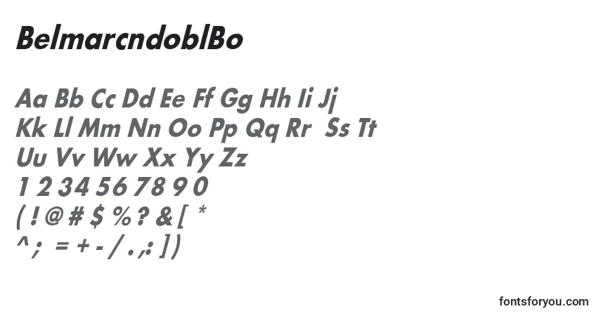 Шрифт BelmarcndoblBo – алфавит, цифры, специальные символы