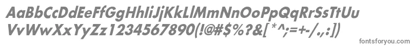 BelmarcndoblBo-fontti – harmaat kirjasimet valkoisella taustalla