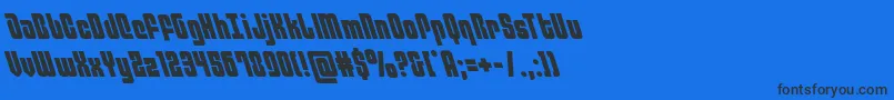 philadelphialeft Font – Black Fonts on Blue Background