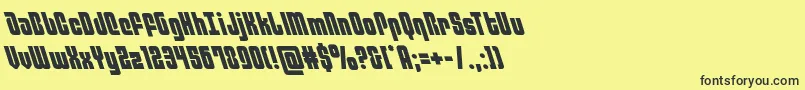 philadelphialeft Font – Black Fonts on Yellow Background