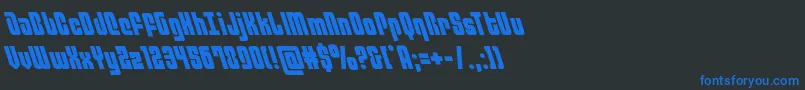 philadelphialeft Font – Blue Fonts on Black Background