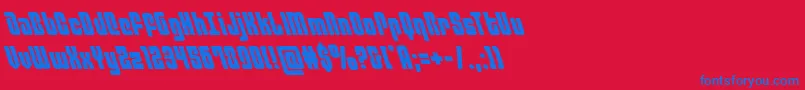 Czcionka philadelphialeft – niebieskie czcionki na czerwonym tle