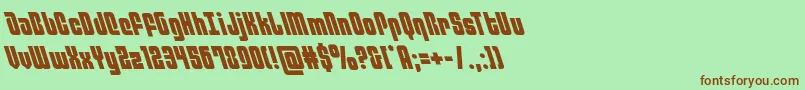 フォントphiladelphialeft – 緑の背景に茶色のフォント