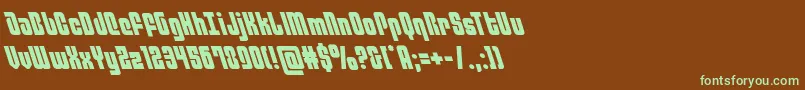 Шрифт philadelphialeft – зелёные шрифты на коричневом фоне