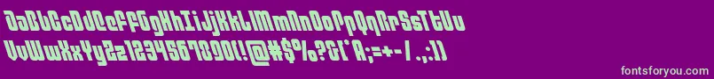 philadelphialeft Font – Green Fonts on Purple Background