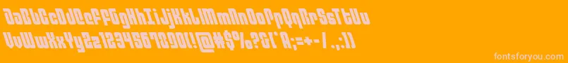 フォントphiladelphialeft – オレンジの背景にピンクのフォント