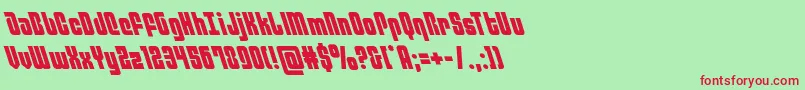 Fonte philadelphialeft – fontes vermelhas em um fundo verde