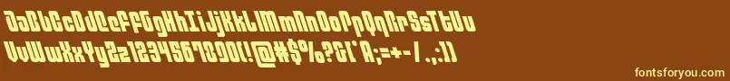 Шрифт philadelphialeft – жёлтые шрифты на коричневом фоне
