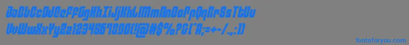 philadelphiasemital Font – Blue Fonts on Gray Background