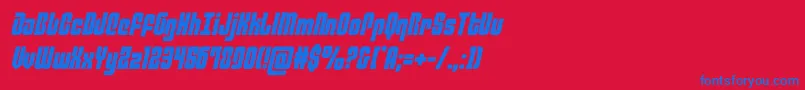 philadelphiasemital Font – Blue Fonts on Red Background