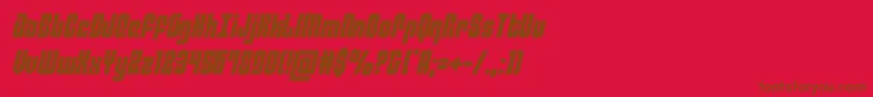 philadelphiasemital Font – Brown Fonts on Red Background