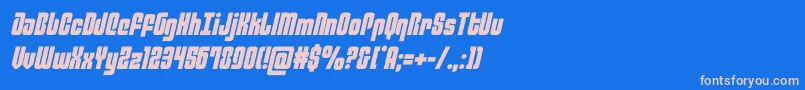 philadelphiasemital Font – Pink Fonts on Blue Background