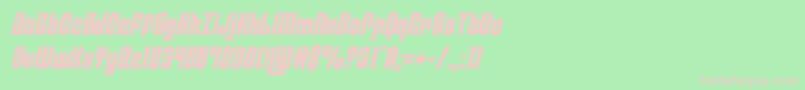 philadelphiasemital Font – Pink Fonts on Green Background