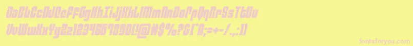 philadelphiasemital Font – Pink Fonts on Yellow Background