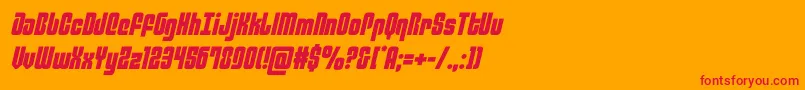 philadelphiasemital Font – Red Fonts on Orange Background